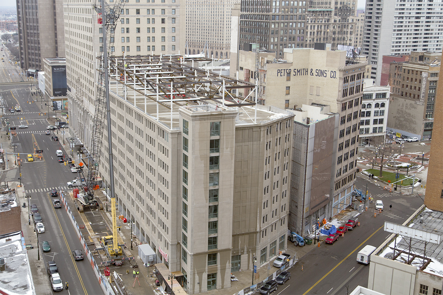 Lofty 'The Griswold' project rises atop parking structure